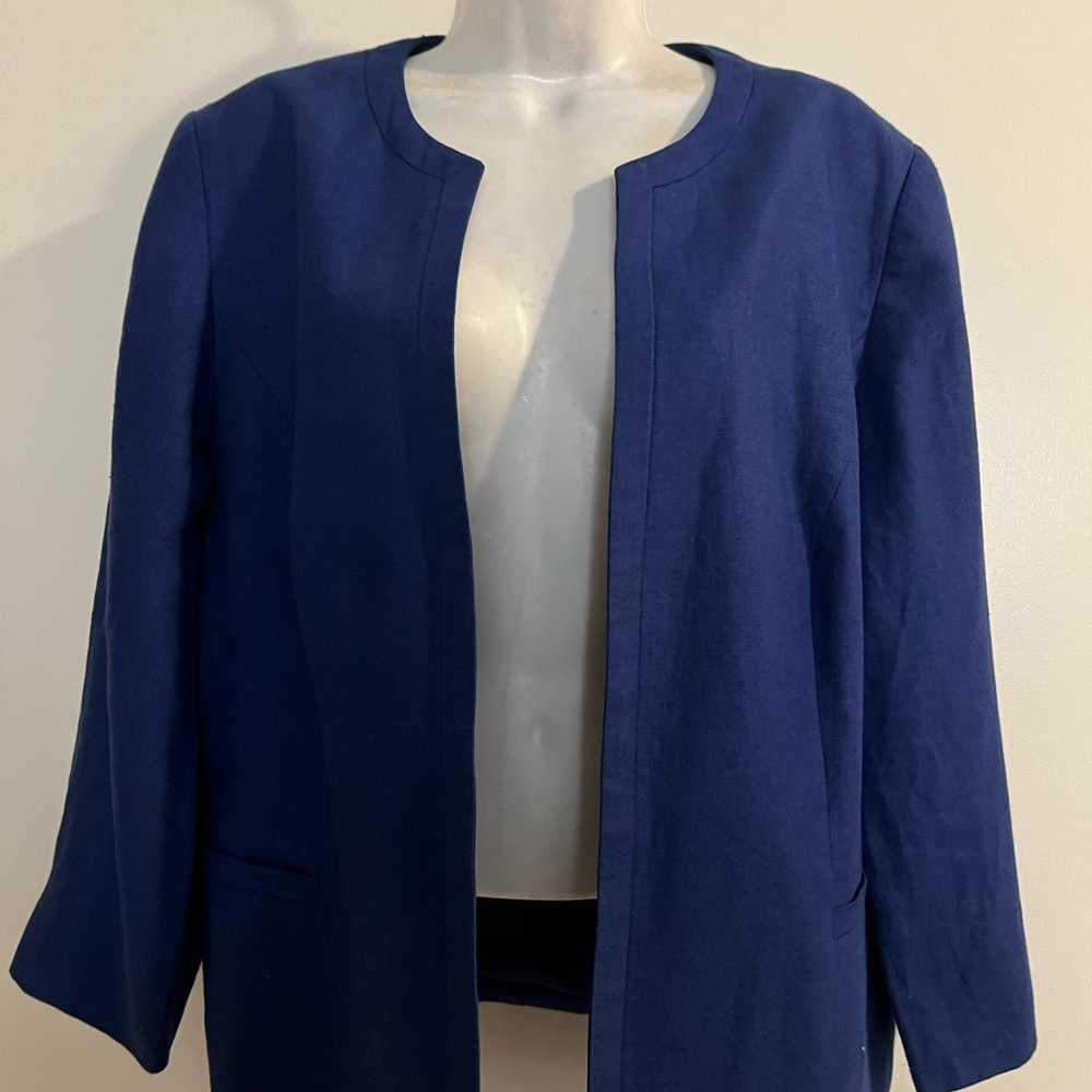 Talbots Royal Blue Open-Front Blazer